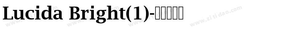 Lucida Bright(1)字体转换